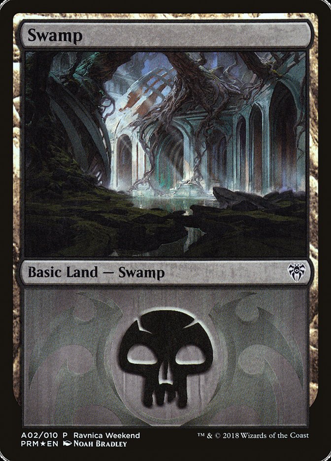Swamp (A02) [Ravnica Allegiance Ravnica Weekend] | Good Games Morley