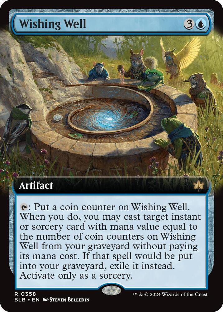 Wishing Well 358 (Bloomburrow)  - Extended Art Foil | Good Games Morley
