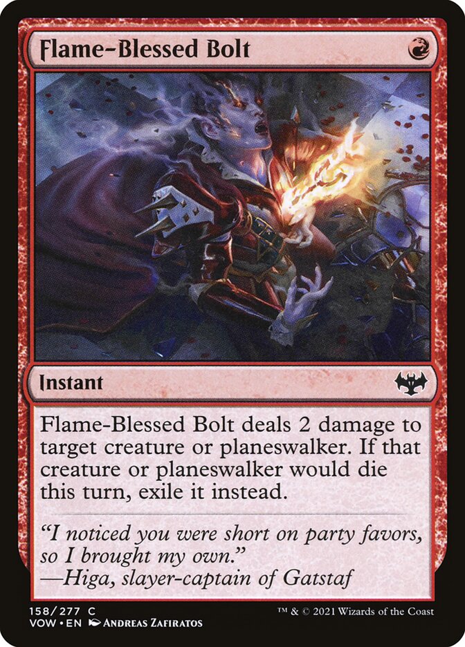 Flame-Blessed Bolt 158/277 (Innistrad: Crimson Vow)  | Good Games Morley