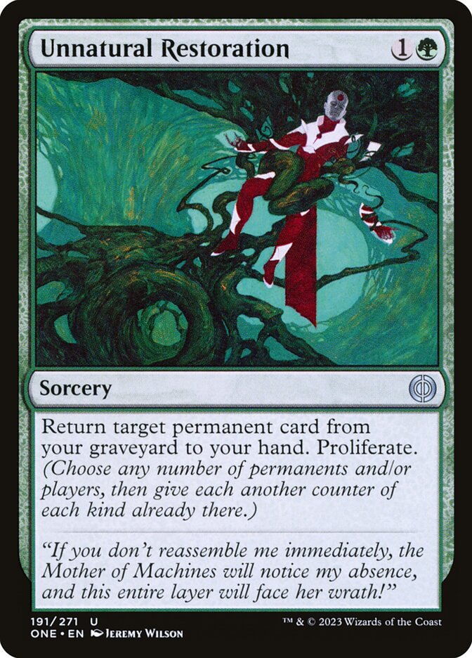 Unnatural Restoration 191/271 (Phyrexia: All Will Be One)  | Good Games Morley