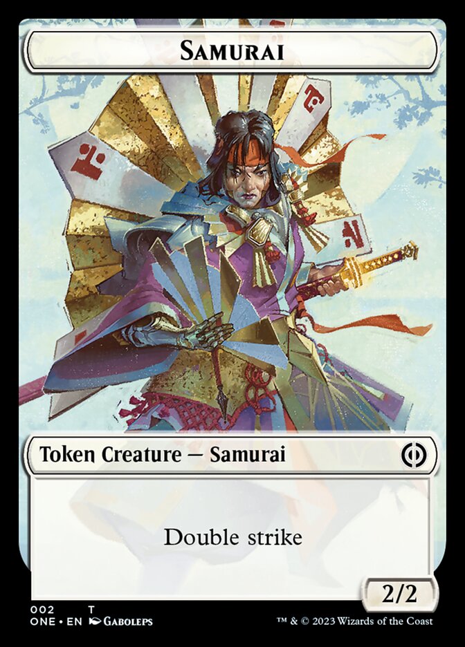 Rebel // Samurai Double-Sided Token [Phyrexia: All Will Be One Tokens] | Good Games Morley