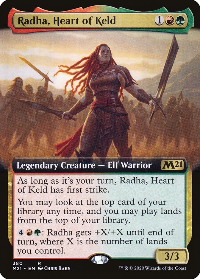 Radha, Heart of Keld (Extended Art) [Core Set 2021] | Good Games Morley