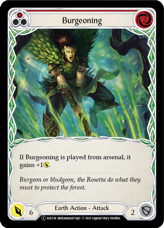 Burgeoning (Red) [U-ELE134] (Tales of Aria Unlimited)  Unlimited Rainbow Foil | Good Games Morley