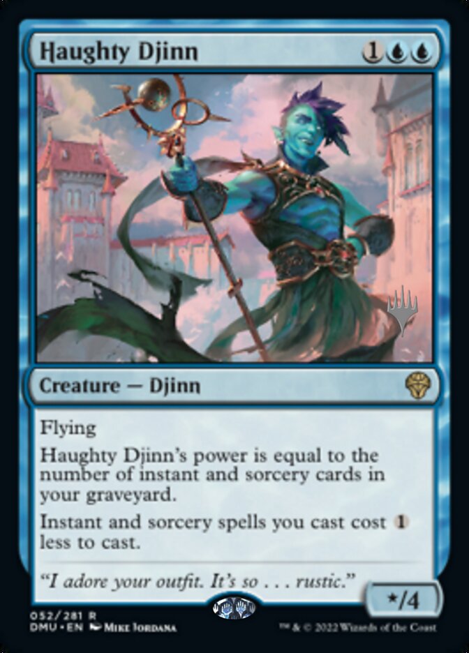 Haughty Djinn (Promo Pack) [Dominaria United Promos] | Good Games Morley