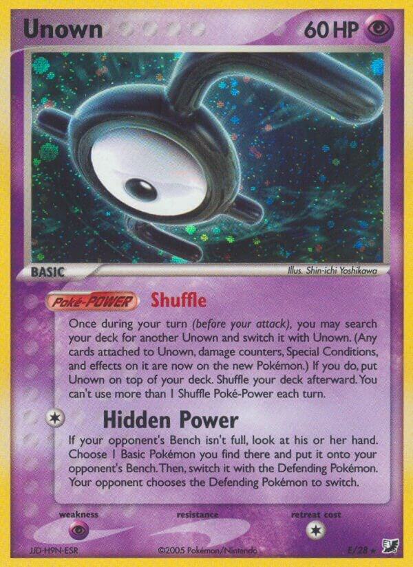 Unown E E/28 (EX Unseen Forces)  - Holofoil | Good Games Morley