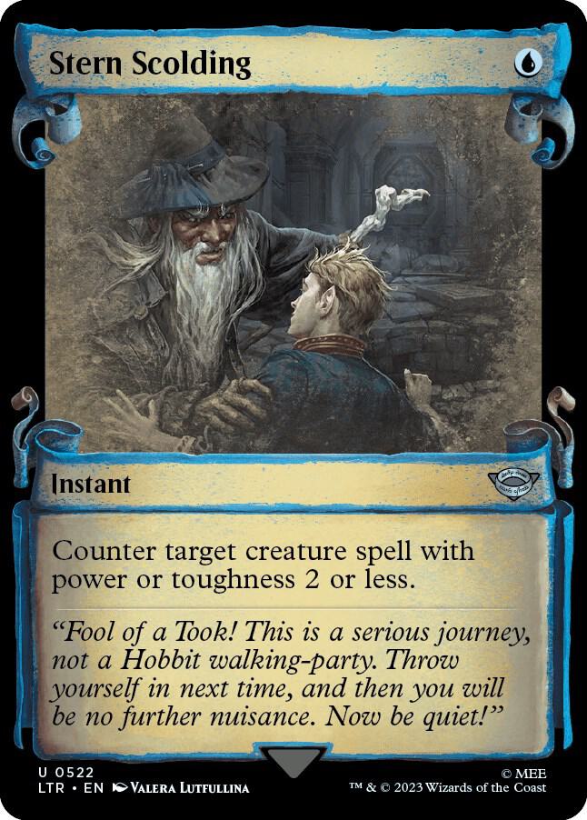 Stern Scolding 522 (Universes Beyond: The Lord of the Rings: Tales of Middle-earth)  - Showcase Scroll Foil | Good Games Morley