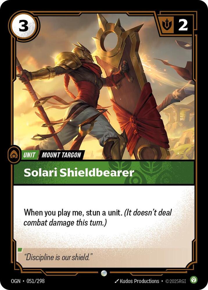 Solari Shieldbearer 51/298 (Origins)  - Foil | Good Games Morley