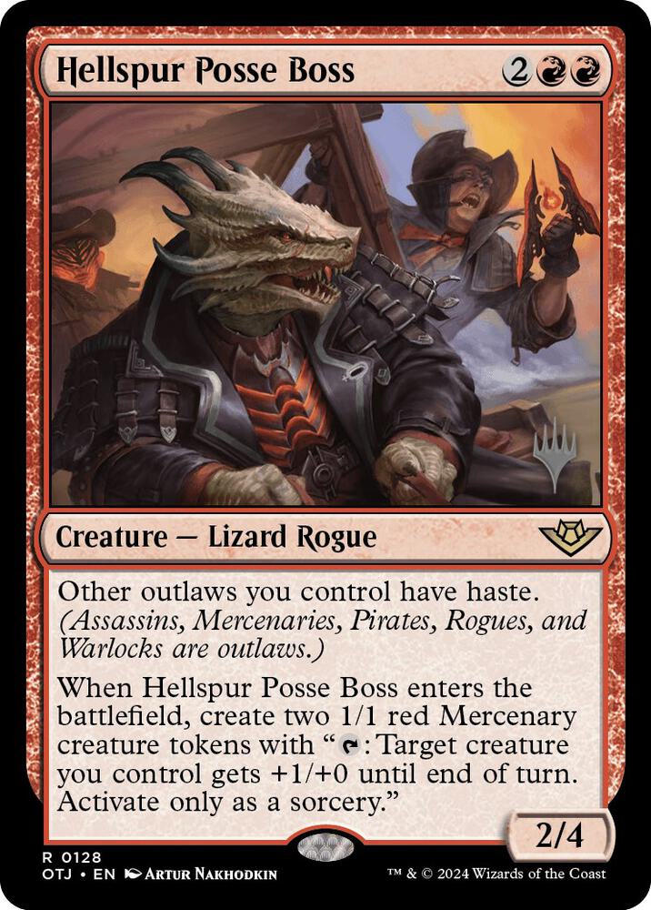 Hellspur Posse Boss 128 (Promo Pack: Outlaws of Thunder Junction)  - Foil | Good Games Morley