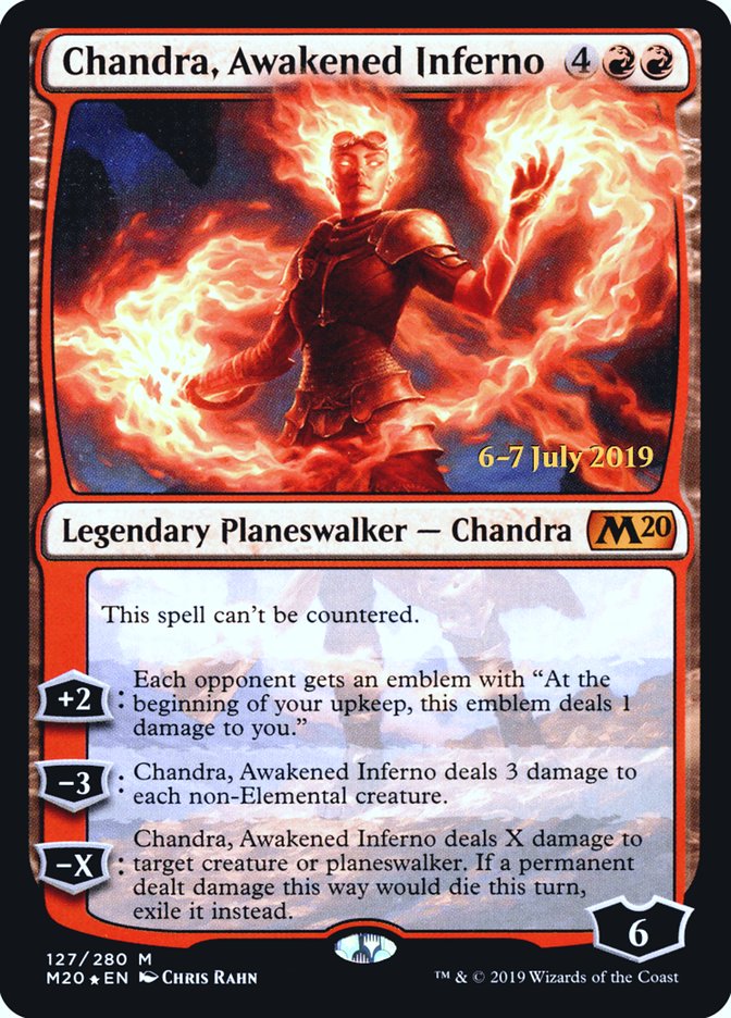 Chandra, Awakened Inferno [Core Set 2020 Prerelease Promos] | Good Games Morley