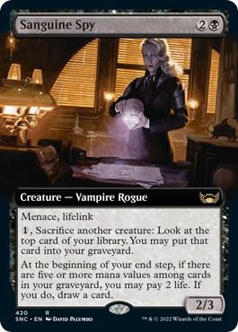 Sanguine Spy Extended Art 420/281 (Streets of New Capenna)  | Good Games Morley