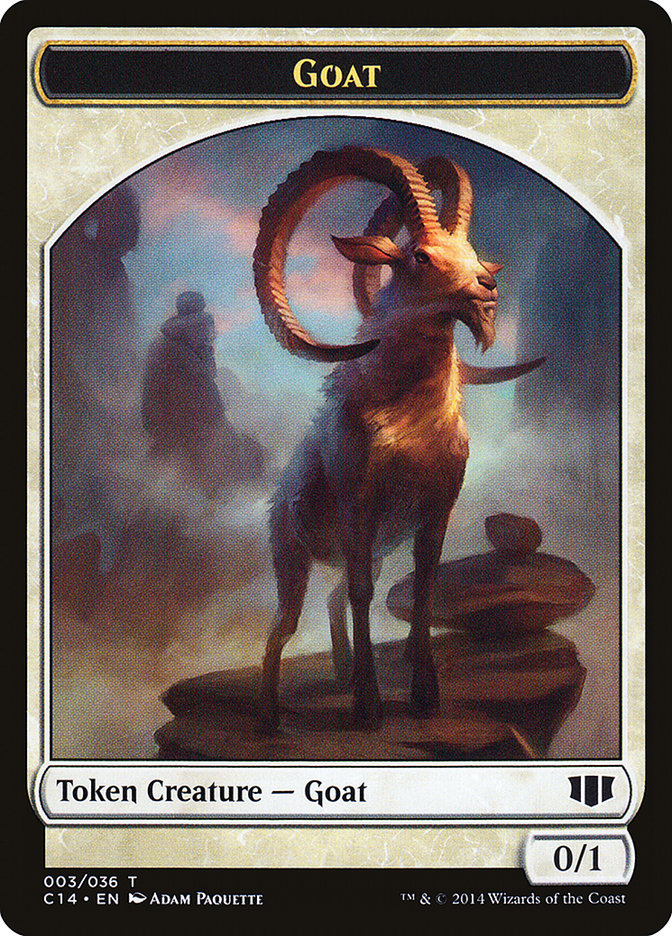 Goblin // Goat Double-Sided Token [Commander 2014 Tokens] | Good Games Morley