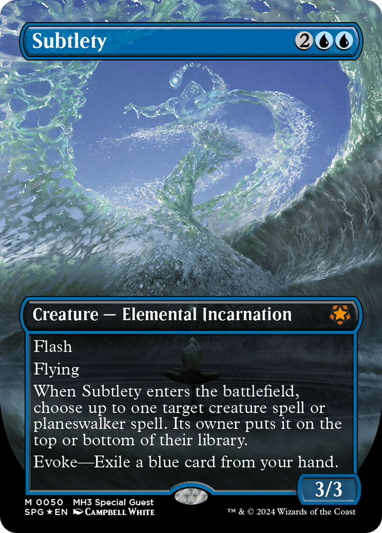 Subtlety (Borderless) (Textured Foil) [Modern Horizons 3 Special Guests] | Good Games Morley