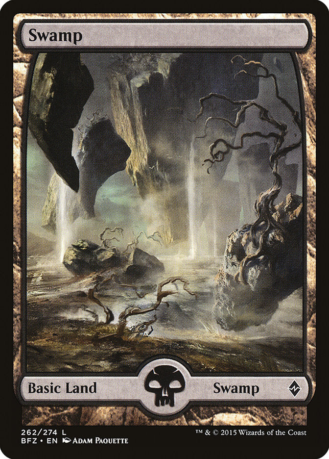 Swamp (262) (Full Art) [Battle for Zendikar] | Good Games Morley