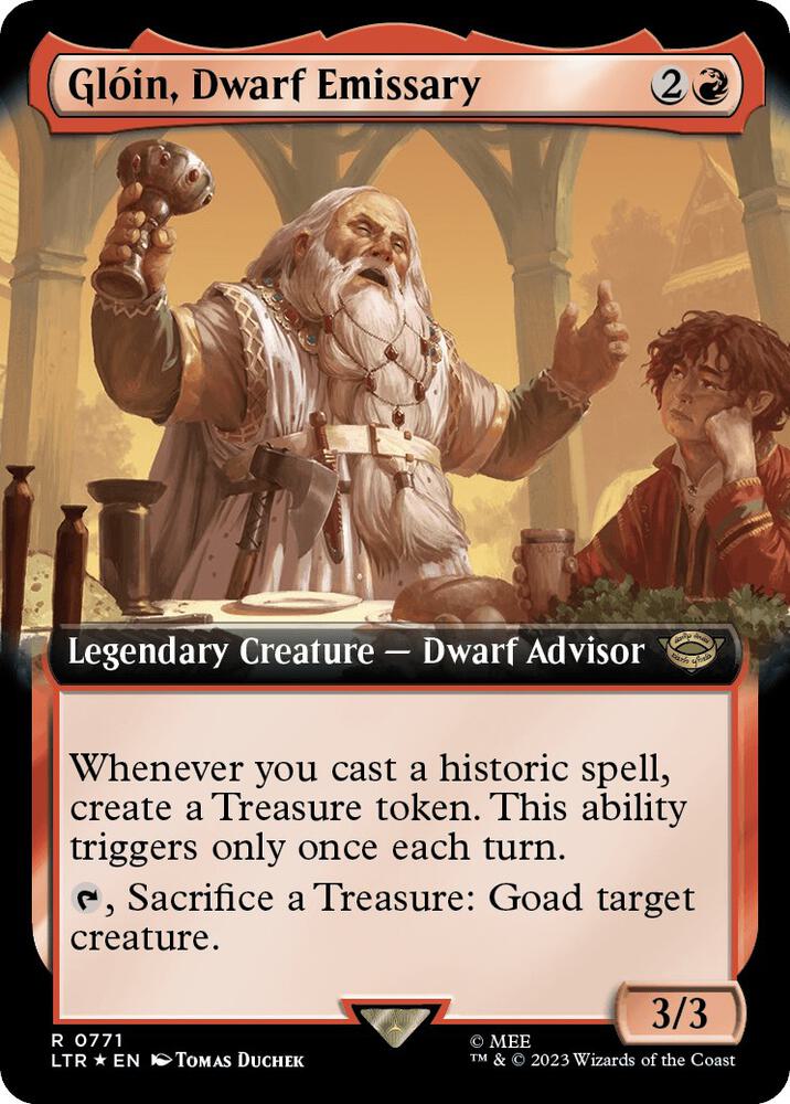 Glóin, Dwarf Emissary 771/281 (Universes Beyond: The Lord of the Rings: Tales of Middle-earth)  - Extended Art Surge Foil | Good Games Morley