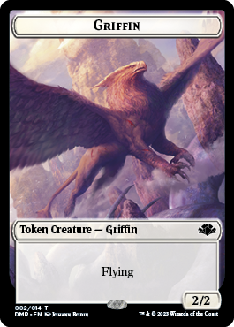 Elephant // Griffin Double-Sided Token [Dominaria Remastered Tokens] | Good Games Morley