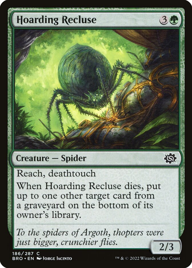 Hoarding Recluse 186/287 (The Brothers' War)  | Good Games Morley