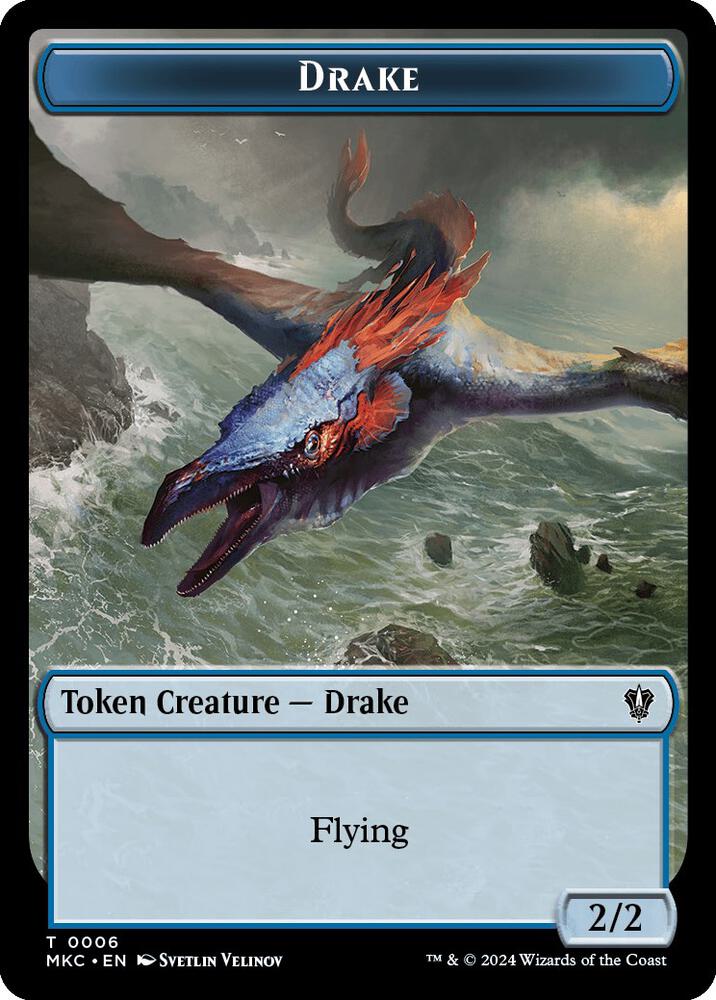 Drake Komas Coil Double Sided Token 6 // 7 (Commander: Murders at Karlov Manor)  | Good Games Morley