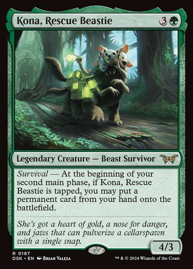 Kona, Rescue Beastie 187 (Duskmourn: House of Horror)  - Foil | Good Games Morley