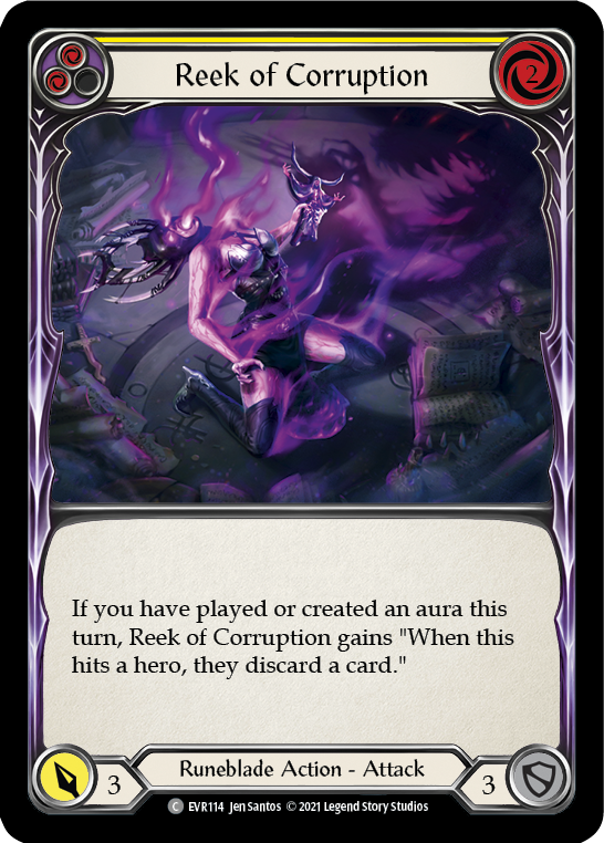 Reek of Corruption (Yellow) [EVR114] (Everfest)  1st Edition Rainbow Foil | Good Games Morley