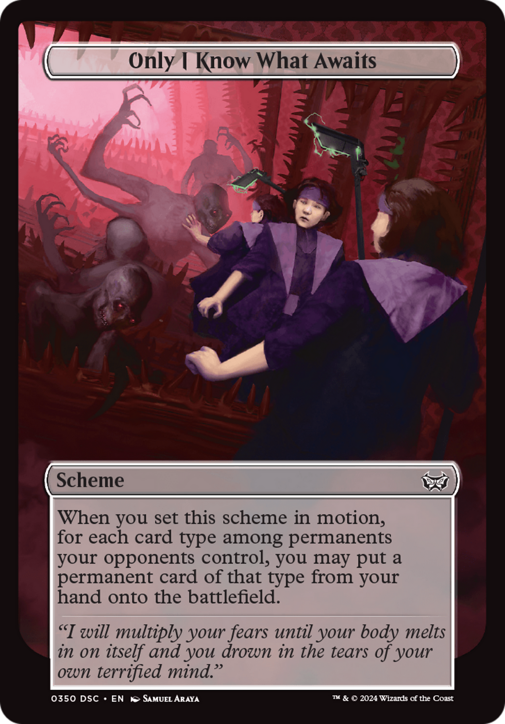 Only I Know What Awaits (Full Art) [Duskmourn: Archenemy] | Good Games Morley
