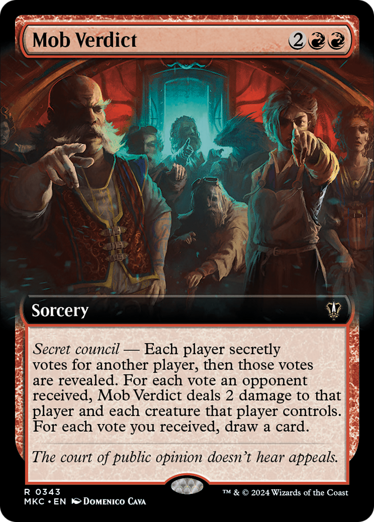 Mob Verdict (Extended Art) [Murders at Karlov Manor Commander] | Good Games Morley