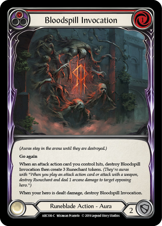 Bloodspill Invocation (Red) [ARC106-C] (Arcane Rising)  1st Edition Normal | Good Games Morley