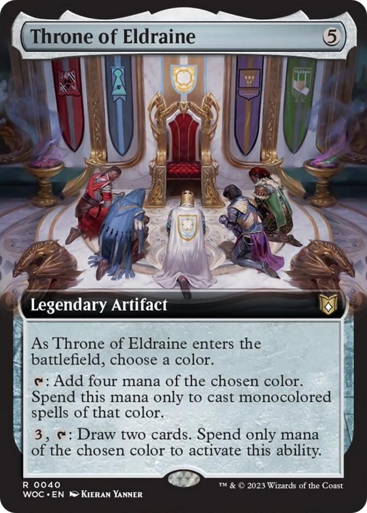 Throne of Eldraine (Extended Art) [Wilds of Eldraine Commander] | Good Games Morley