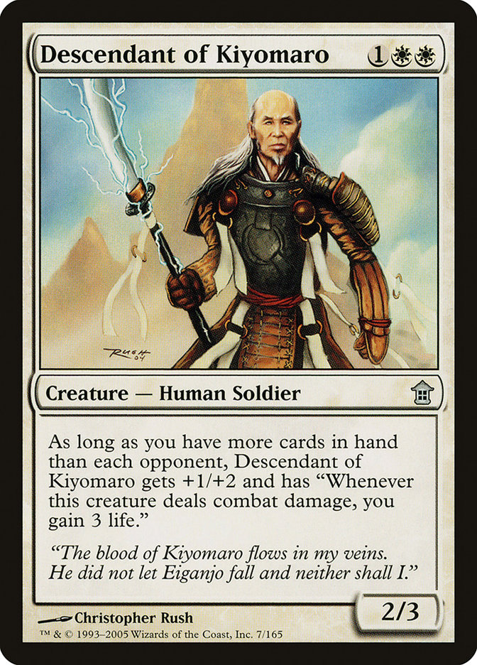 Descendant of Kiyomaro 7/165 (Saviors of Kamigawa)  - Foil | Good Games Morley
