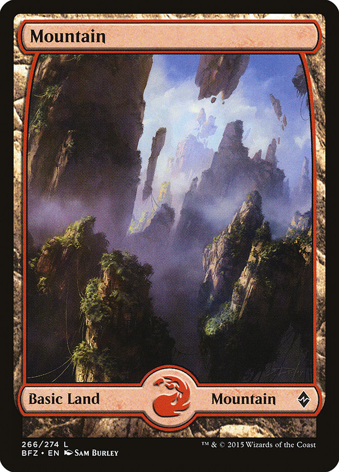 Mountain (266) (Full Art) [Battle for Zendikar] | Good Games Morley
