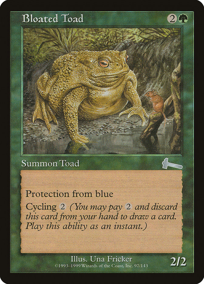 Bloated Toad 97/143 (Urza's Legacy)  - Foil | Good Games Morley