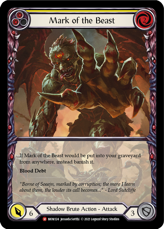 Mark of the Beast (Extended Art) [MON124-EA] (Monarch)  1st Edition Rainbow Foil | Good Games Morley