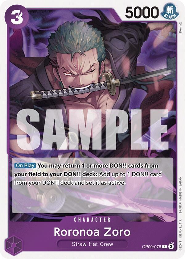 Roronoa Zoro OP09-076 (Emperors in the New World)  - Foil | Good Games Morley
