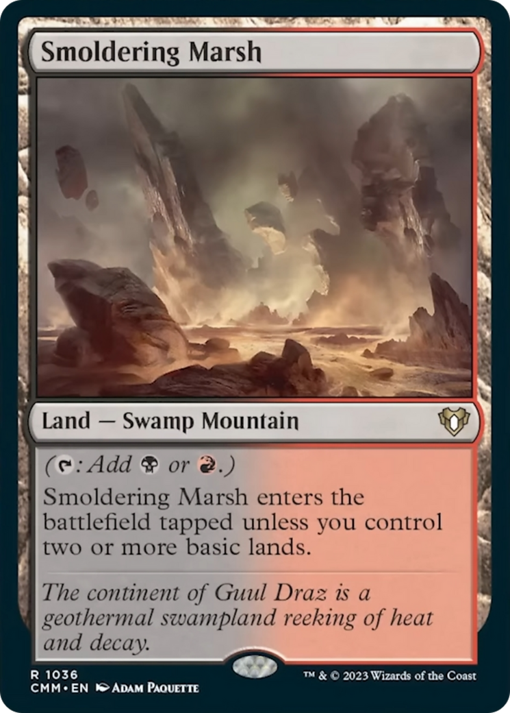 Smoldering Marsh [Commander Masters] | Good Games Morley