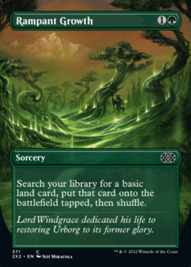 Rampant Growth (Borderless Alternate Art) [Double Masters 2022] | Good Games Morley