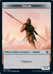 Golem (027) // Thopter Double-Sided Token [Commander 2021 Tokens] | Good Games Morley