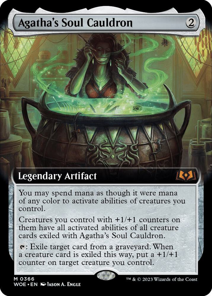 Agatha's Soul Cauldron 366/276 (Wilds of Eldraine)  - Extended Art Foil | Good Games Morley