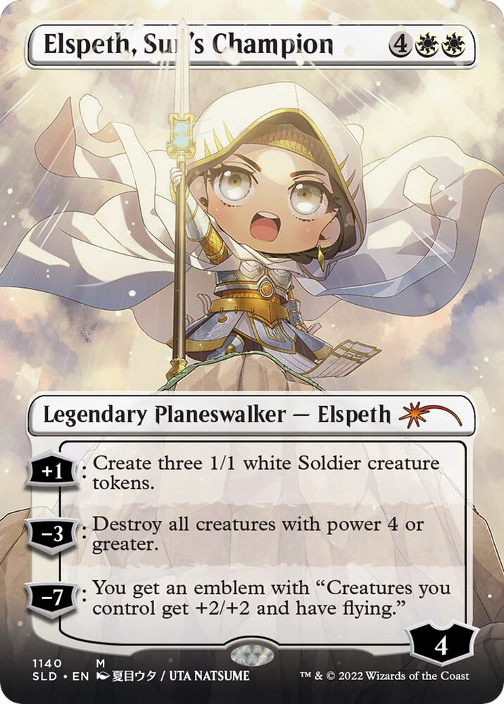 Elspeth, Sun's Champion 1140 (Secret Lair Drop Series)  - Borderless Foil | Good Games Morley