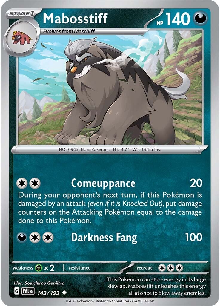 Mabosstiff (143/193) [Scarlet & Violet: Paldea Evolved] | Good Games Morley