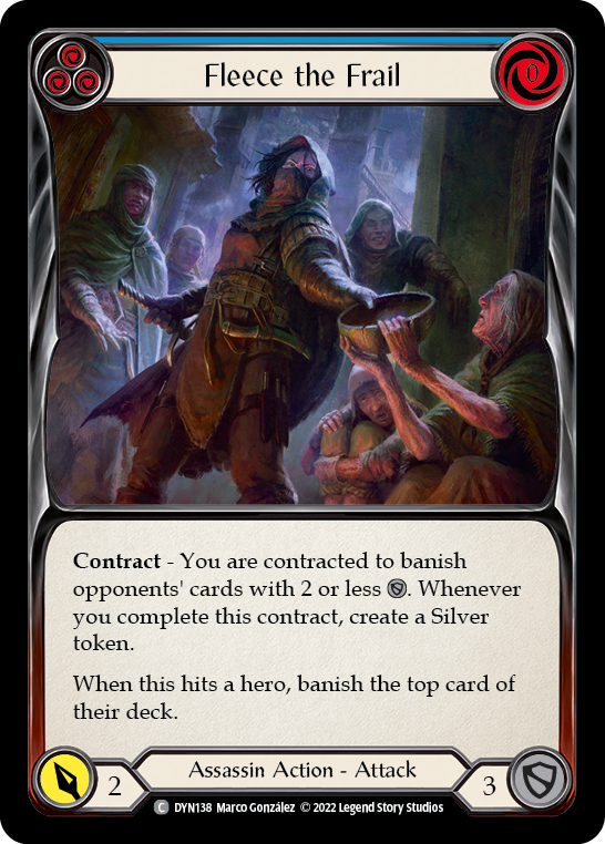 Fleece the Frail (Blue) [DYN138] (Dynasty)  Rainbow Foil | Good Games Morley