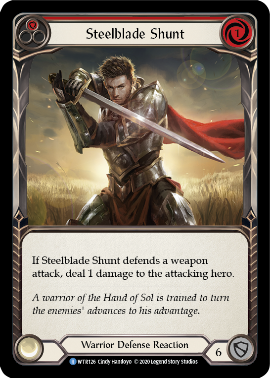 Steelblade Shunt (Red) [U-WTR126] (Welcome to Rathe Unlimited)  Unlimited Rainbow Foil | Good Games Morley
