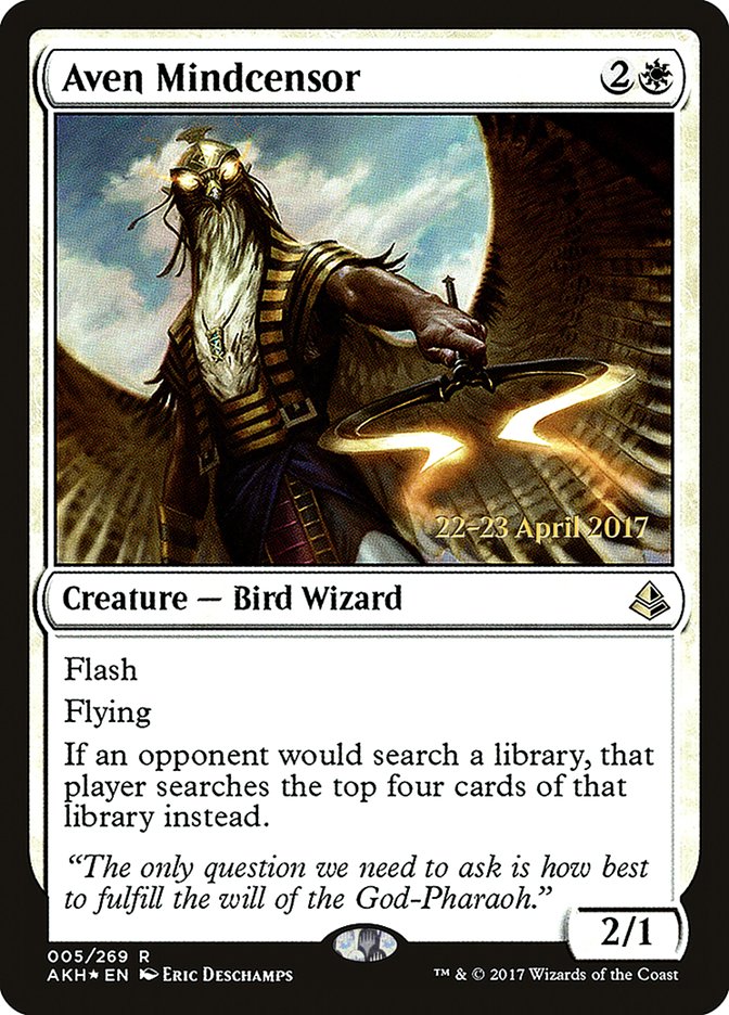 Aven Mindcensor [Amonkhet Prerelease Promos] | Good Games Morley