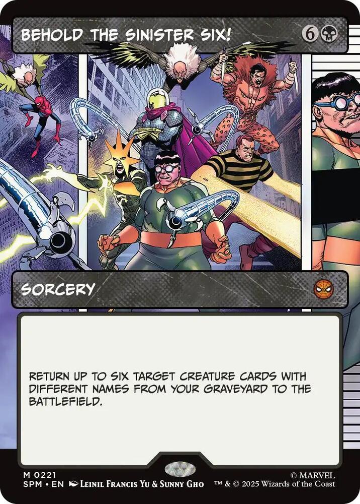 Behold the Sinister Six! 221/198 (Marvel's Spider-Man)  - Showcase Foil | Good Games Morley