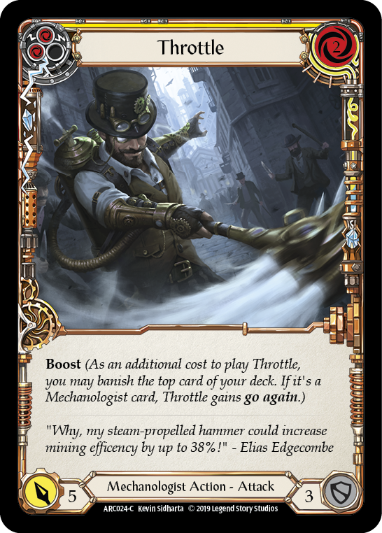 Throttle (Yellow) [ARC024-C] (Arcane Rising)  1st Edition Normal | Good Games Morley