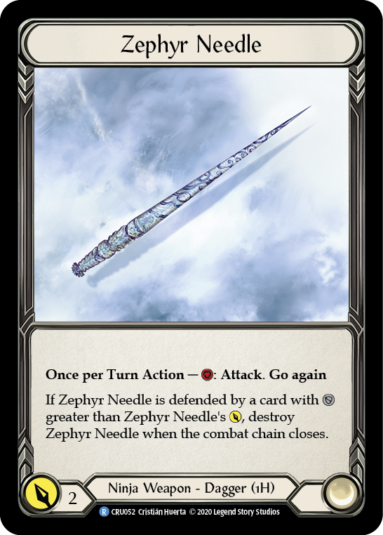 Zephyr Needle [CRU052] (Crucible of War)  1st Edition Cold Foil | Good Games Morley