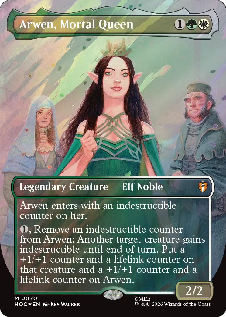 Arwen, Mortal Queen (Borderless) (Surge Foil) [The Hobbit: Eternal-Legal] | Good Games Morley