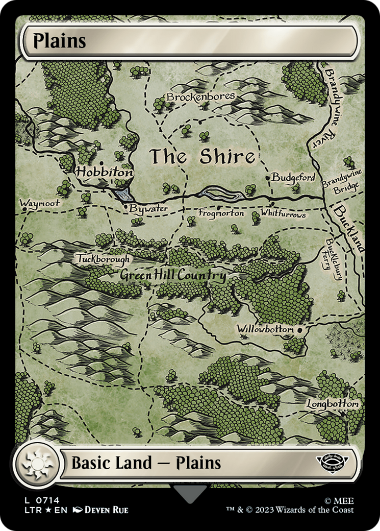 Plains (0714) (Surge Foil) [The Lord of the Rings: Tales of Middle-Earth] | Good Games Morley