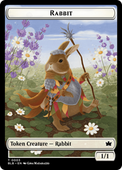 Agate Instigator // Rabbit Double-Sided Token [Bloomburrow Commander Tokens] | Good Games Morley