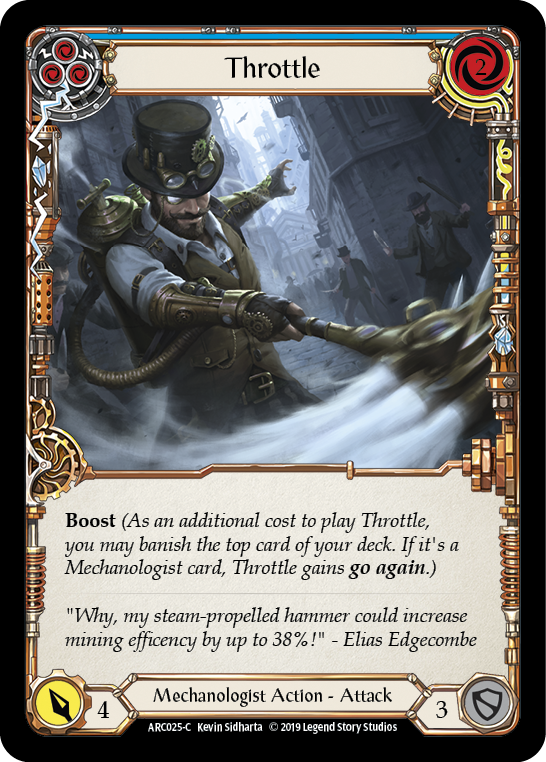 Throttle (Blue) [ARC025-C] (Arcane Rising)  1st Edition Normal | Good Games Morley