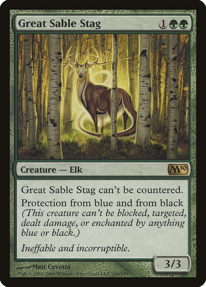 Great Sable Stag 186 (Magic 2010 (M10))  | Good Games Morley