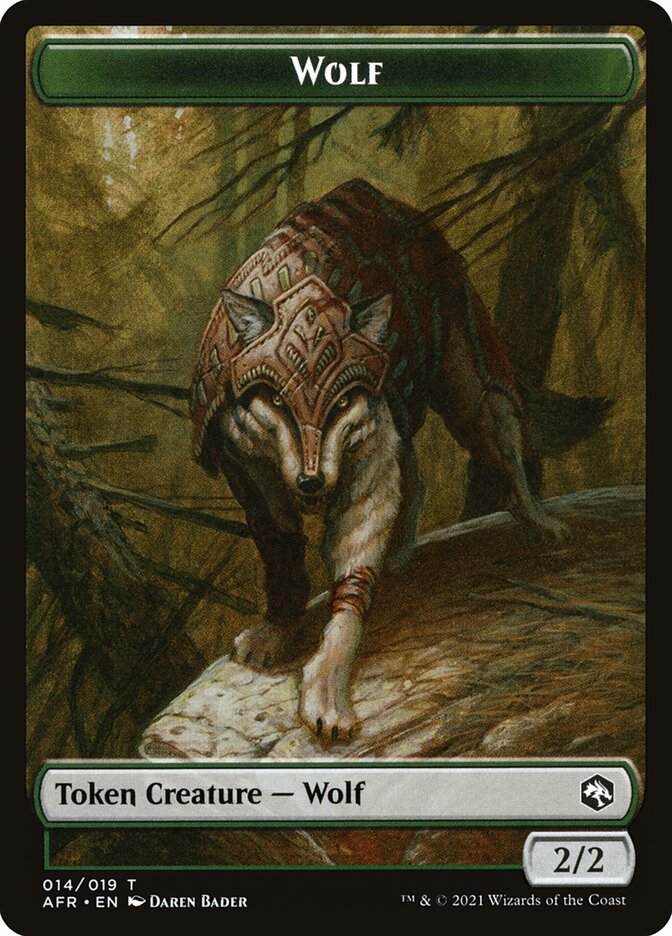 Wolf // Zariel, Archduke of Avernus Emblem Double-Sided Token [Dungeons & Dragons: Adventures in the Forgotten Realms Tokens] | Good Games Morley